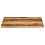 vidaXL Stolová doska s ostrým okrajom 100x80x3,8 cm masívne drevo, surové mango – Obrázok 3