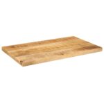 vidaXL Stolová doska 50x20x3,8 cm obdĺžniková, masívne drevo, surové mango – Obrázok 2