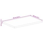 vidaXL Stolová doska 60x20x3,8 cm obdĺžniková, masívne drevo, surové mango – Obrázok 9