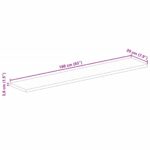 vidaXL Stolová doska 160x20x3,8 cm obdĺžniková masívna mangová farba – Obrázok 9
