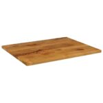 vidaXL Stolová doska 90x80x2,5 cm obdĺžniková masívna mangová farba – Obrázok 2