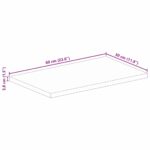 vidaXL Stolová doska 60x30x3,8 cm obdĺžniková masívna mangová farba – Obrázok 9