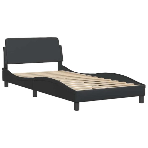 vidaXL Rám postele Dover čierny 100x190 cm umelá koža – Obrázok 3