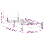 vidaXL Rám postele Dover čierny 100x190 cm umelá koža – Obrázok 9