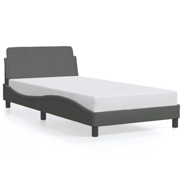 vidaXL Rám postele Dover tmavosivý 100x203 cm látka – Obrázok 2