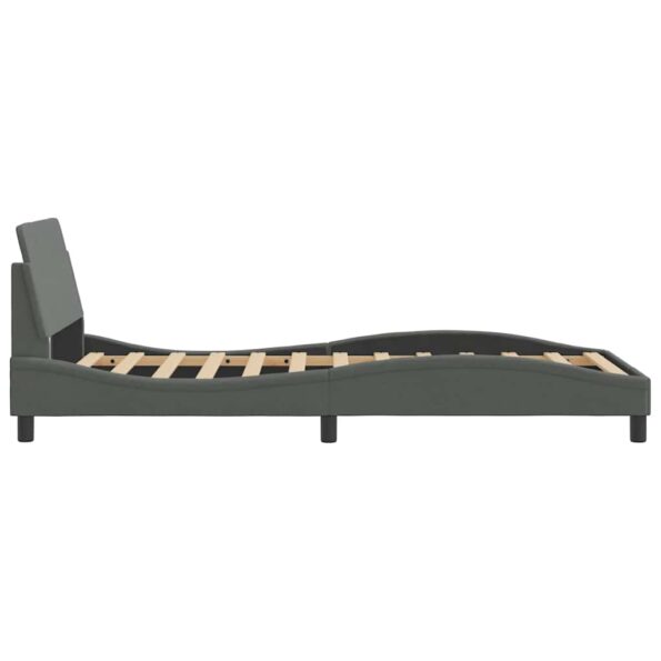 vidaXL Rám postele Dover tmavosivý 100x203 cm látka – Obrázok 5