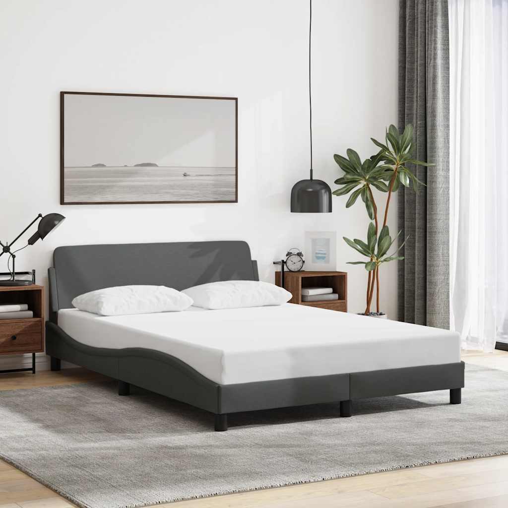 373280_1.jpg vidaXL Rám postele Dover tmavosivý 137x190 cm látka – Obrázok 1