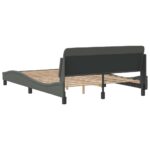 vidaXL Rám postele Dover tmavosivý 137x190 cm látka – Obrázok 6