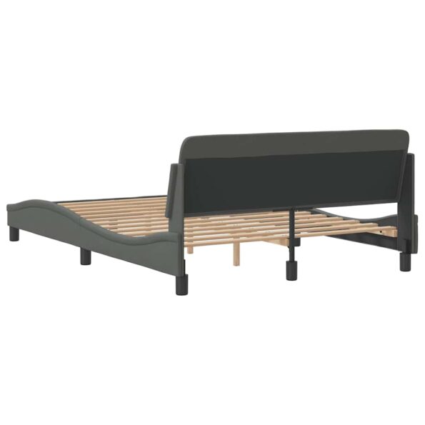 vidaXL Rám postele Dover tmavosivý 137x190 cm látka – Obrázok 6