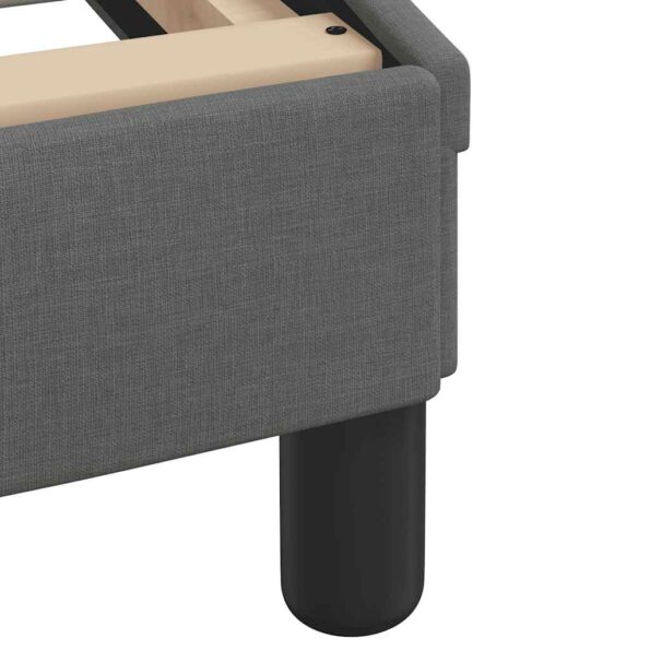 vidaXL Rám postele Dover tmavosivý 137x190 cm látka – Obrázok 7