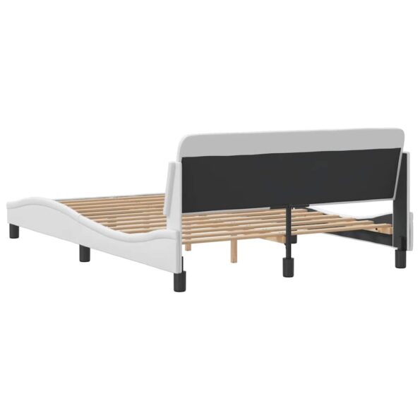 vidaXL Rám postele Dover biely 137x190 cm umelá koža – Obrázok 6