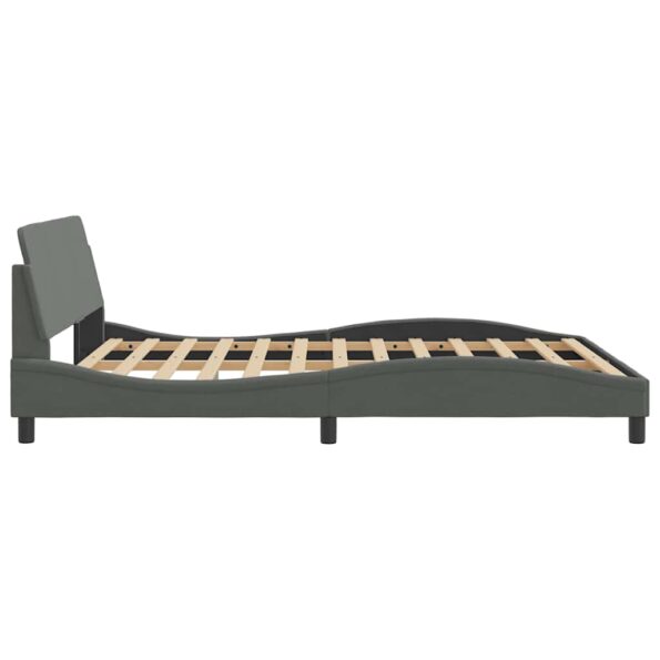 vidaXL Rám postele Dover tmavosivý 152x203 cm látka – Obrázok 5