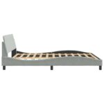 vidaXL Rám postele Dover bledosivý 152x203 cm zamat – Obrázok 5