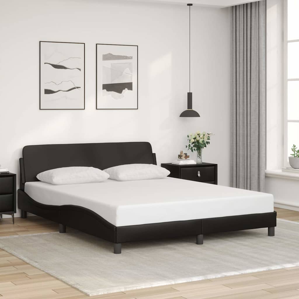 373294_1.jpg vidaXL Rám postele Dover čierny 152x203 cm umelá koža – Obrázok 1