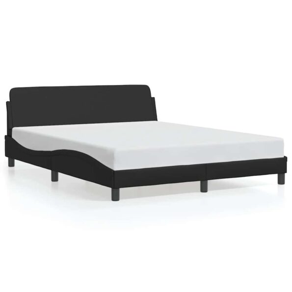 vidaXL Rám postele Dover čierny 152x203 cm umelá koža – Obrázok 2
