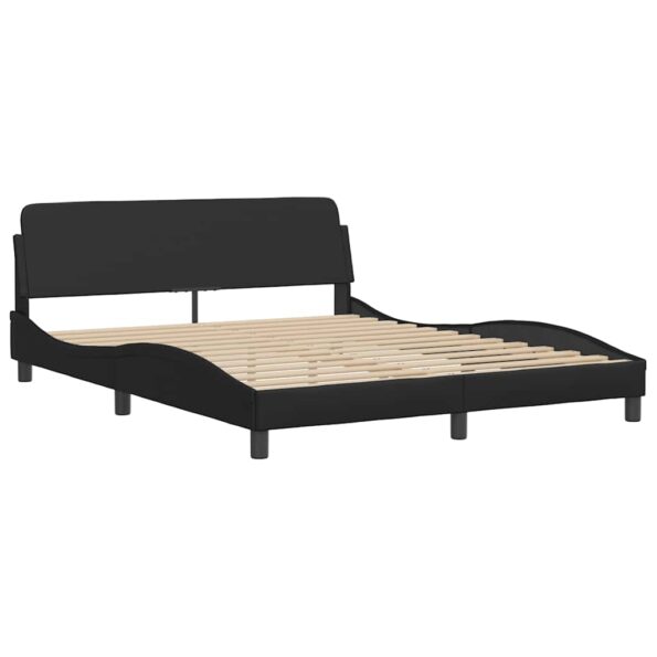 vidaXL Rám postele Dover čierny 152x203 cm umelá koža – Obrázok 3
