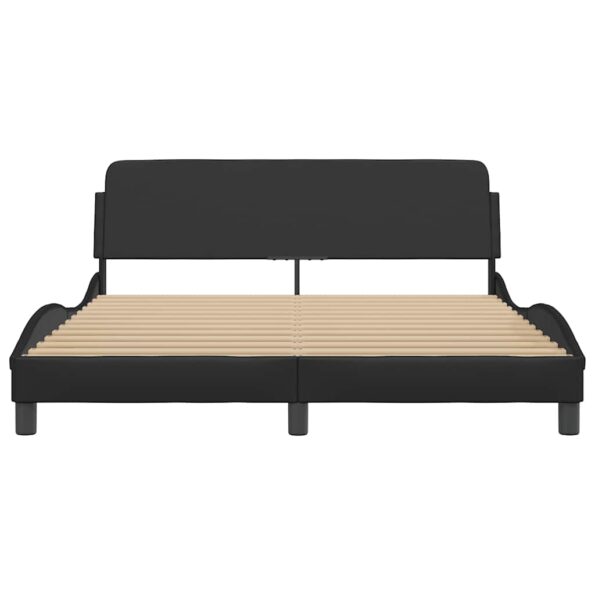 vidaXL Rám postele Dover čierny 152x203 cm umelá koža – Obrázok 4