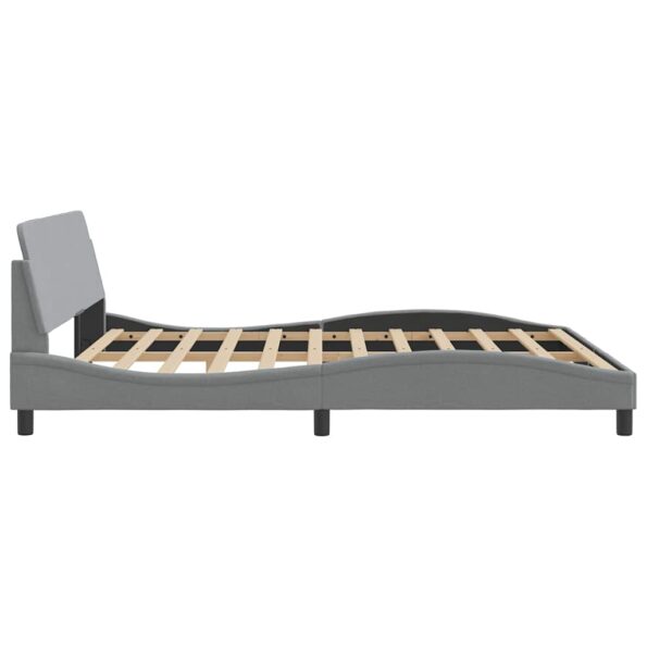 vidaXL Rám postele Dover bledosivý 183x213 cm látka – Obrázok 5