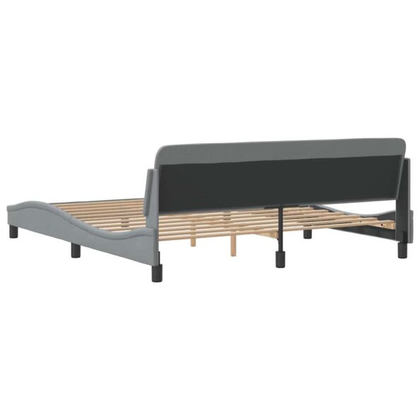 vidaXL Rám postele Dover bledosivý 183x213 cm látka – Obrázok 6