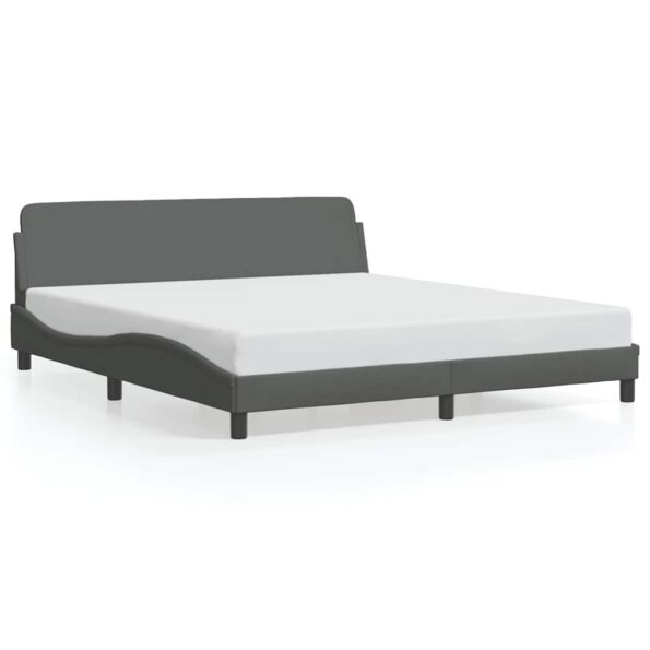 vidaXL Rám postele Dover tmavosivý 183x213 cm látka – Obrázok 2