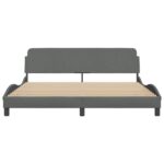 vidaXL Rám postele Dover tmavosivý 183x213 cm látka – Obrázok 4