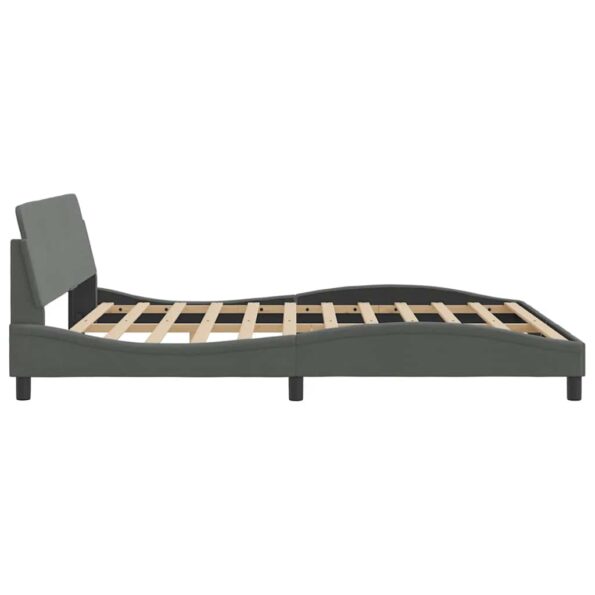 vidaXL Rám postele Dover tmavosivý 183x213 cm látka – Obrázok 5