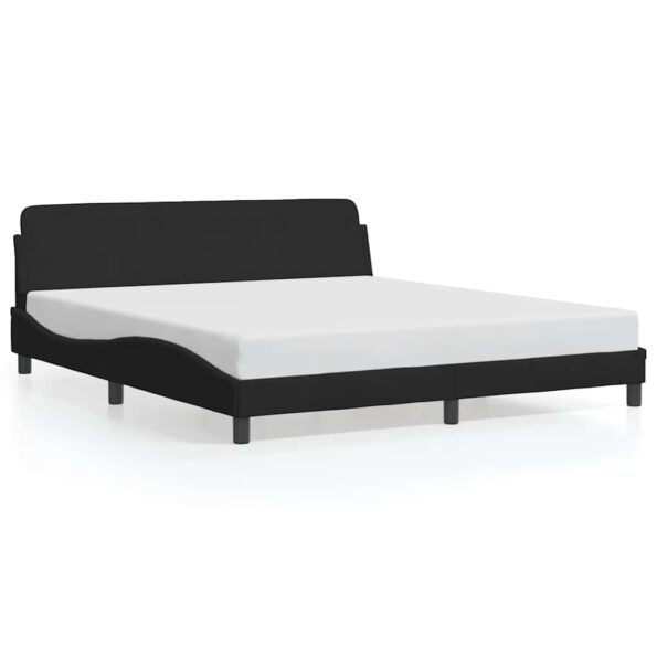 vidaXL Rám postele Dover čierny 183x213 cm umelá koža – Obrázok 2
