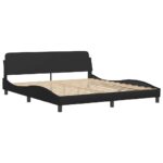 vidaXL Rám postele Dover čierny 183x213 cm umelá koža – Obrázok 3