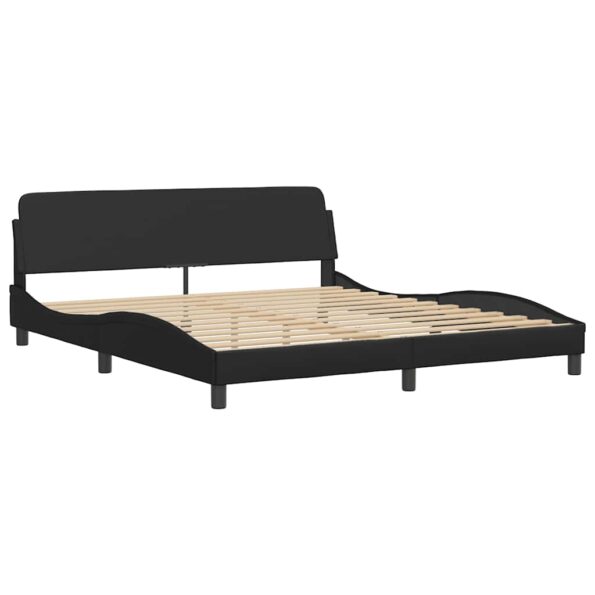 vidaXL Rám postele Dover čierny 183x213 cm umelá koža – Obrázok 3