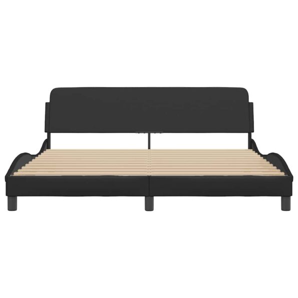 vidaXL Rám postele Dover čierny 183x213 cm umelá koža – Obrázok 4