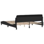 vidaXL Rám postele Dover čierny 183x213 cm umelá koža – Obrázok 6
