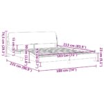 vidaXL Rám postele Dover čierny 183x213 cm umelá koža – Obrázok 9