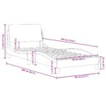 vidaXL Rám postele Dover svetlosivý 90x190 cm látkový – Obrázok 9