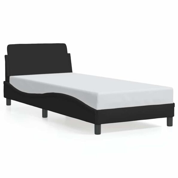 vidaXL Rám postele Dover čierny 90x190 cm látkový – Obrázok 2