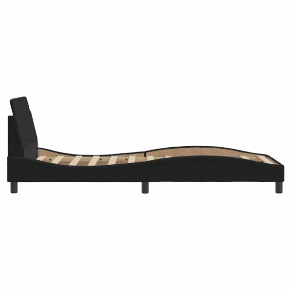 vidaXL Rám postele Dover čierny 90x190 cm látkový – Obrázok 5