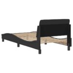 vidaXL Rám postele Dover čierny 90x190 cm látkový – Obrázok 6