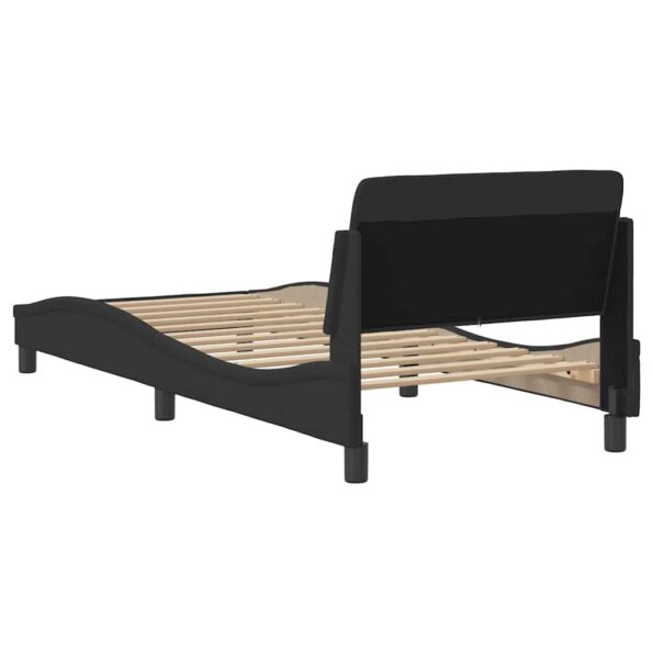 vidaXL Rám postele Dover čierny 90x190 cm látkový – Obrázok 6