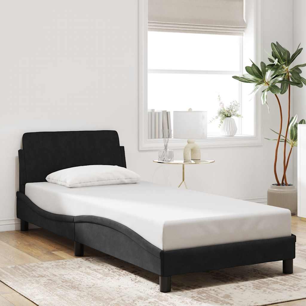 373322_1.jpg vidaXL Rám postele Dover čierny 90x190 cm zamatový – Obrázok 1