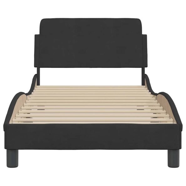 vidaXL Rám postele Dover čierny 90x190 cm zamatový – Obrázok 4