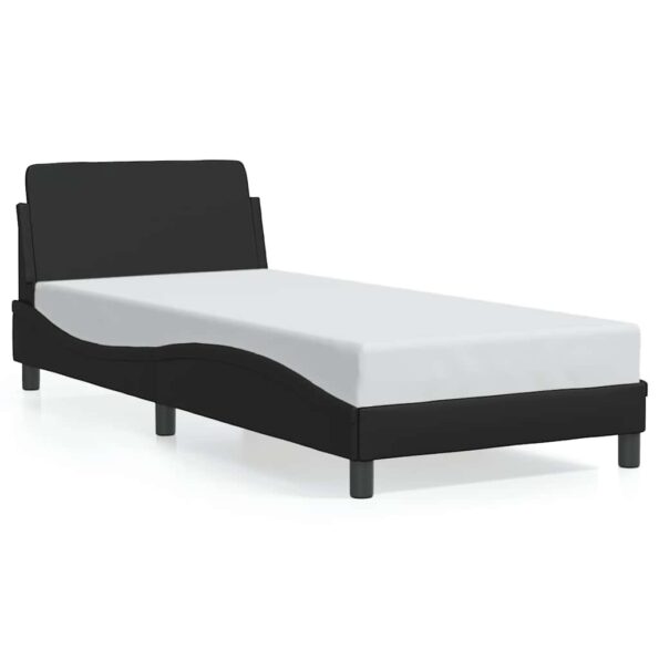 vidaXL Rám postele Dover čierny 90x190 cm umelá koža – Obrázok 2