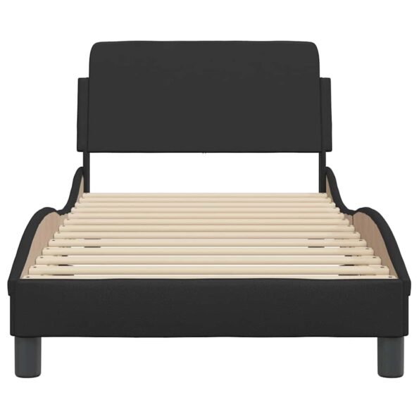 vidaXL Rám postele Dover čierny 90x190 cm umelá koža – Obrázok 4