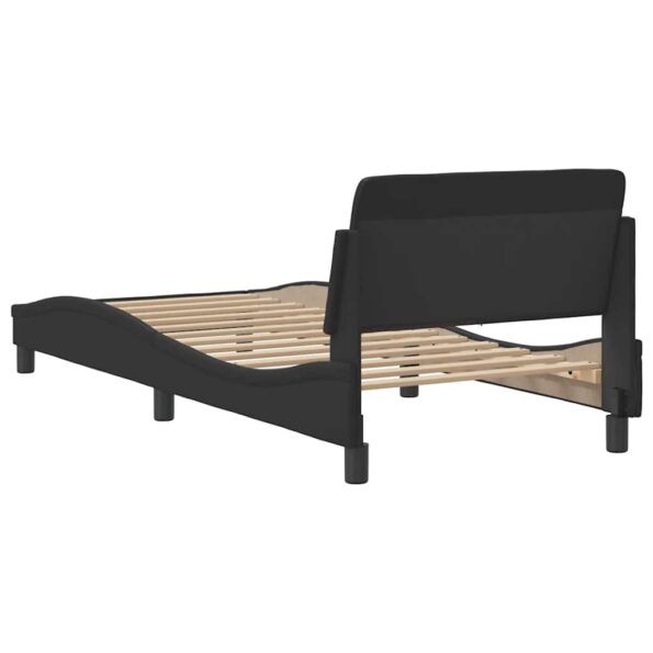 vidaXL Rám postele Dover čierny 90x190 cm umelá koža – Obrázok 6