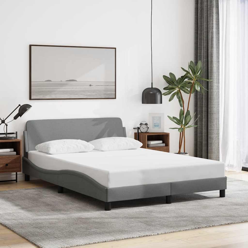 373325_1.jpg vidaXL Rám postele Dover svetlosivý 135x190 cm látkový – Obrázok 1