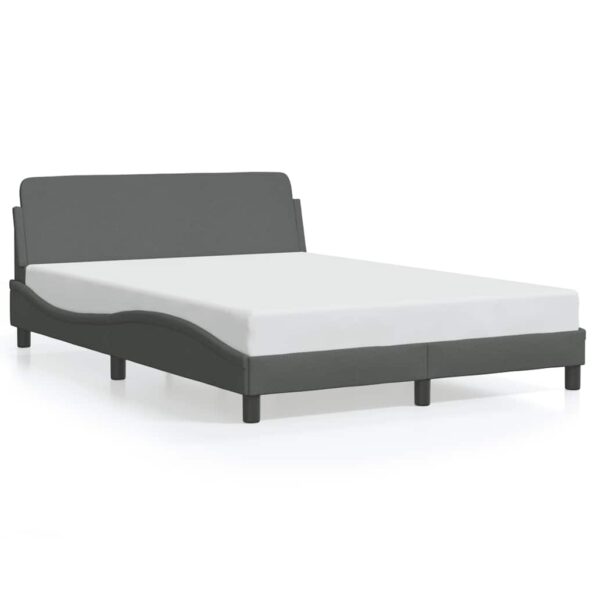 vidaXL Rám postele Dover tmavosivý 135x190 cm látkový – Obrázok 2