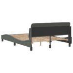vidaXL Rám postele Dover tmavosivý 135x190 cm látkový – Obrázok 6