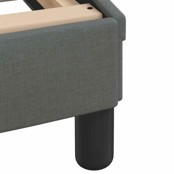 vidaXL Rám postele Dover tmavosivý 135x190 cm látkový – Obrázok 7