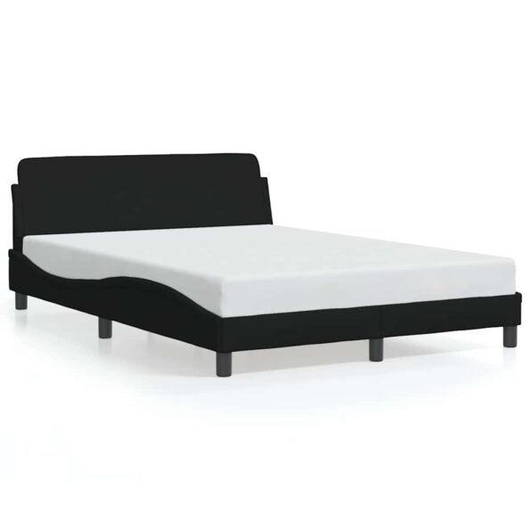 vidaXL Rám postele Dover čierny 135x190 cm látkový – Obrázok 2