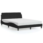 vidaXL Rám postele Dover čierny 135x190 cm zamatový – Obrázok 2