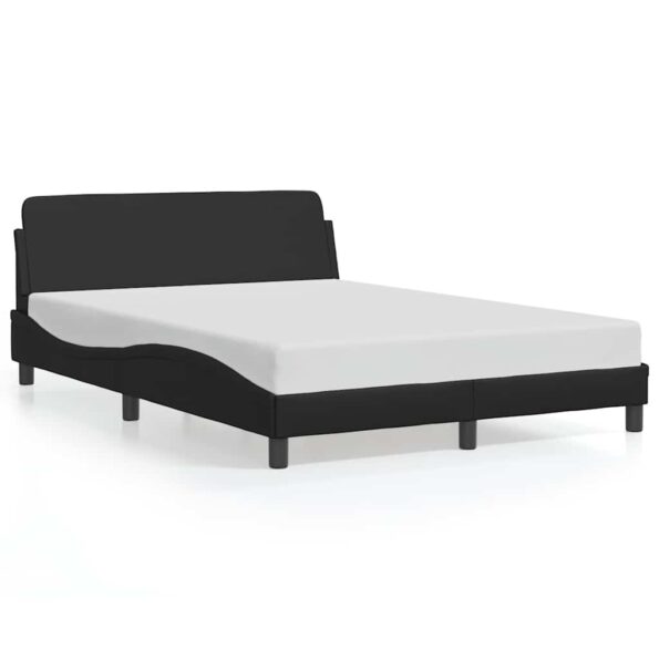 vidaXL Rám postele Dover čierny 135x190 cm umelá koža – Obrázok 2