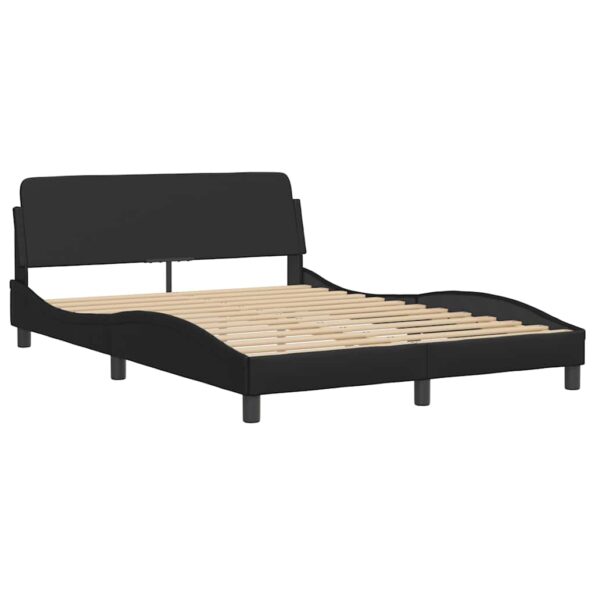 vidaXL Rám postele Dover čierny 135x190 cm umelá koža – Obrázok 3
